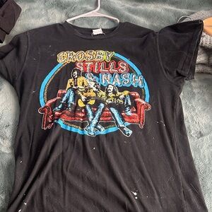 Madeworn Crosby Stills Nash Graphic T-Shirt Size Small